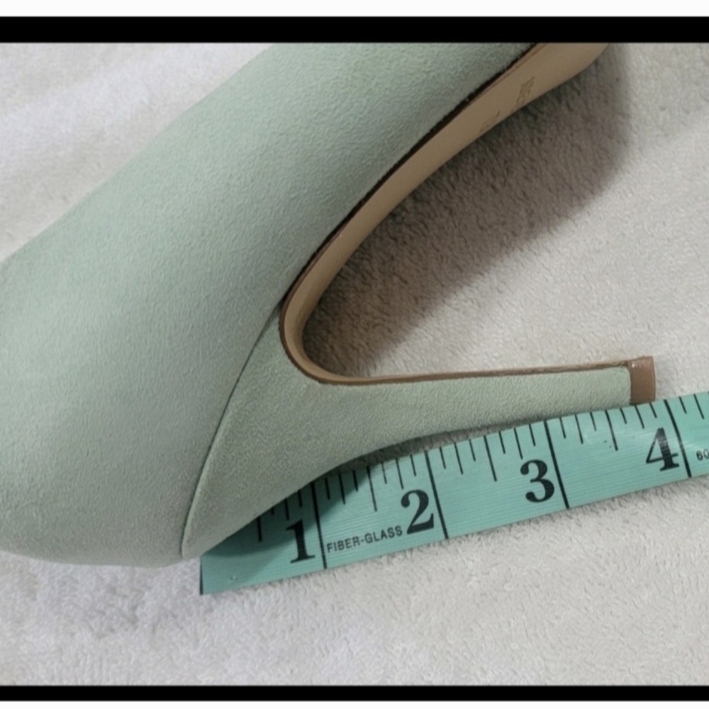 Nine West Mint Green Pointed-Toe Suede Pumps - Picture 2 of 2